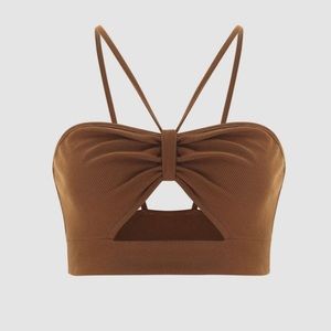 Brown Halter Tank Top